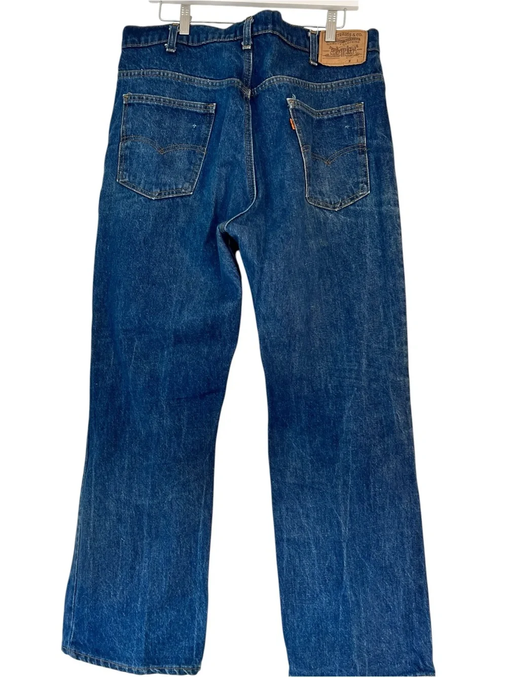 VTG 80s Levi's 517 Orange Tab Bootcut Blue Jeans Men’s 40x30 Made in USA